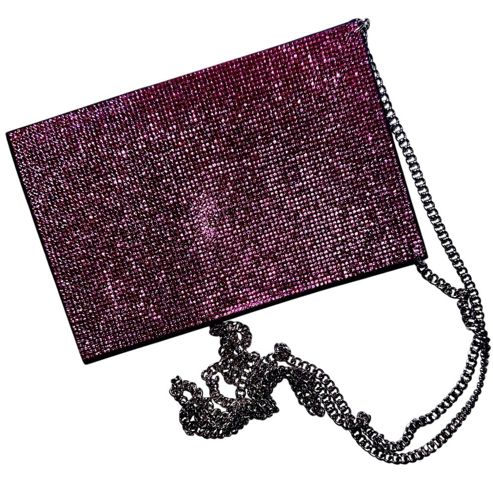 Hot Pink Sparkling Cell Phone Holder Crossbody